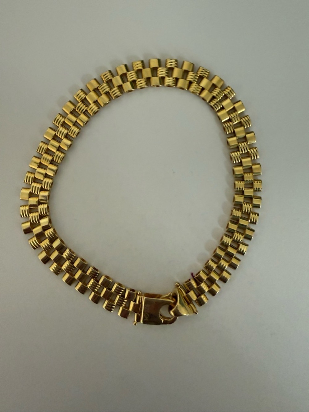 Gold Tone Link Bracelet- Rolex band - Picture 2 of 3